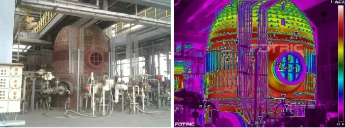 FOTRIC防爆热像仪在线检测气化炉