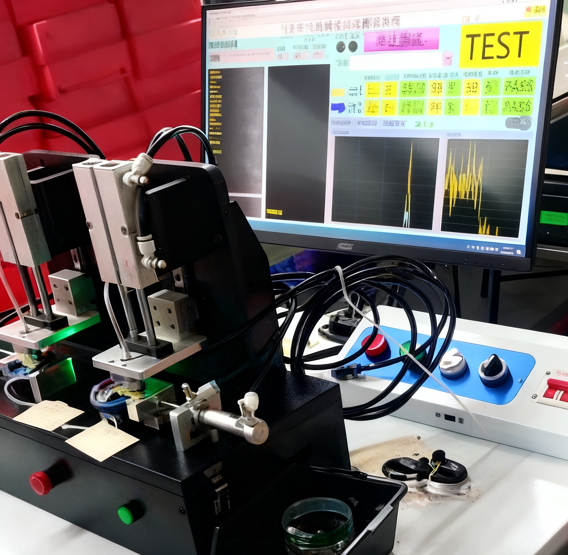 ATE双工位防水机视觉检测系统