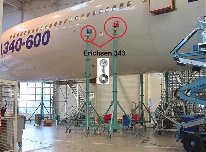Erichsen 343型液压测力计应用于航空维修现场