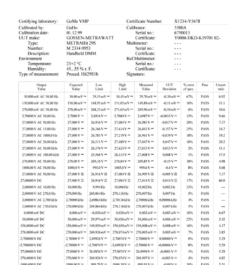 校准数据可以输出到WORD或者EXCEL