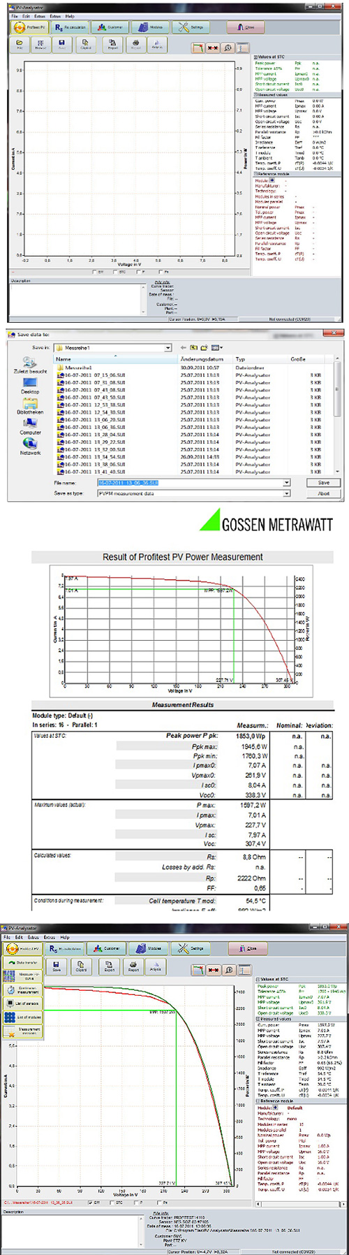 PROFITEST PV1500软件分析